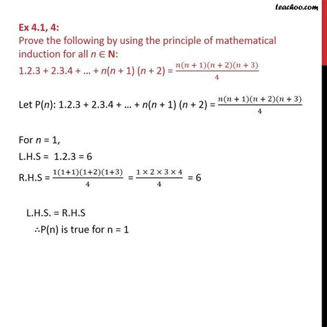 Question 4 - Prove 1.2.3 + 2.3.4 + .. + n(n + 1) (n + 2) = n(n+1)