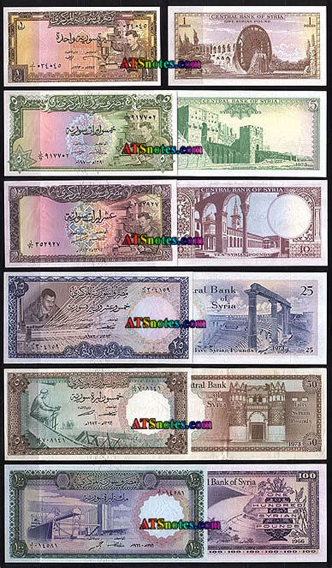 Syria banknotes - Syria money catalog and Syrian currency history