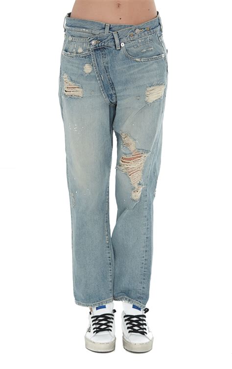 R13 R13 Cross Over Denim Jeans - Denim - 11012759 | italist