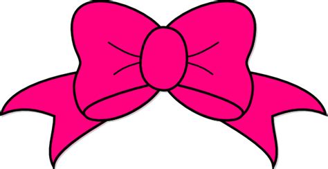 Hot Pink Bow Clip Art at Clker.com - vector clip art online, royalty ...