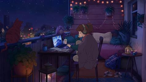 LoFi Hip Hop Radio girl on the balcony - girls live [ ], Lo-Fi PC HD wallpaper | Pxfuel