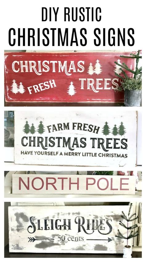 How to Make Rustic Christmas Signs