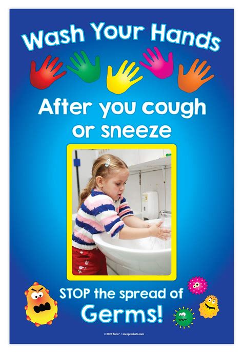 Buy Daycare s - Hand Washing s - Laminated s - Hand Washing Signs for Kids - Please Wash Your ...