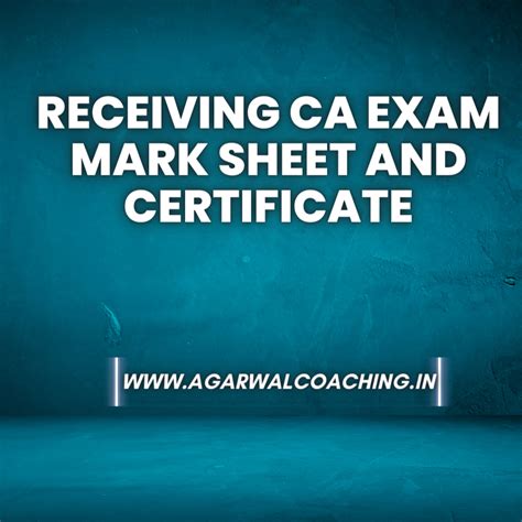 Obtaining Your CA Exam Mark Sheet and Certificate: A Step-by-Step Guide ...