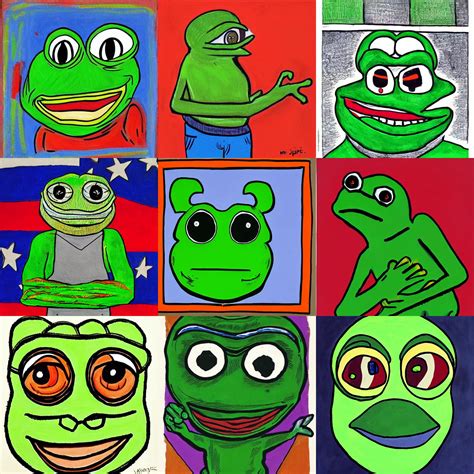 pepe the frog, by Jasper Johns and Matt Furie, | Stable Diffusion | OpenArt