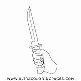 Karambit Coltello Sketch Coloring Page sketch template