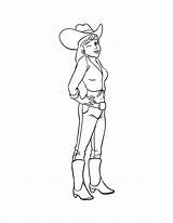 Cowgirl Isolated Coloring Page For Kids 12697832 Vector Art At Vecteezy sketch template