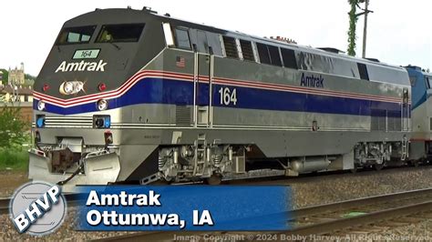 Amtrak's New Phase IV Heritage Unit 164, Debut Run on the California Zephyr, Ottumwa, IA 5/9/23 ...