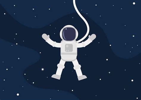 Astronaut cartoon floating in space 681665 Vector Art at Vecteezy