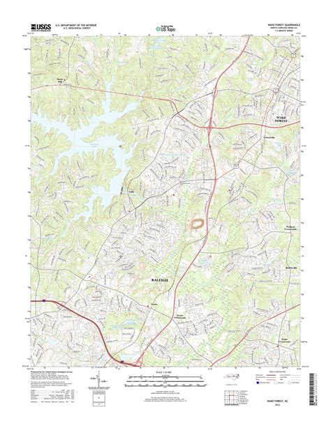 MyTopo Wake Forest, North Carolina USGS Quad Topo Map