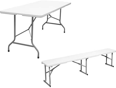 Amazon.com: Byliable 6FT Folding Table 1 Pack 6FT Folding Bench Seat 1 Pack : Patio, Lawn & Garden