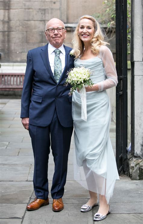 Jerry Hall Marries Rupert Murdoch in London — See Her Blue Wedding Dress! - Closer Weekly