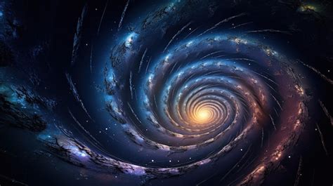 Premium AI Image | A spiral galaxy with a spiral design in the center.