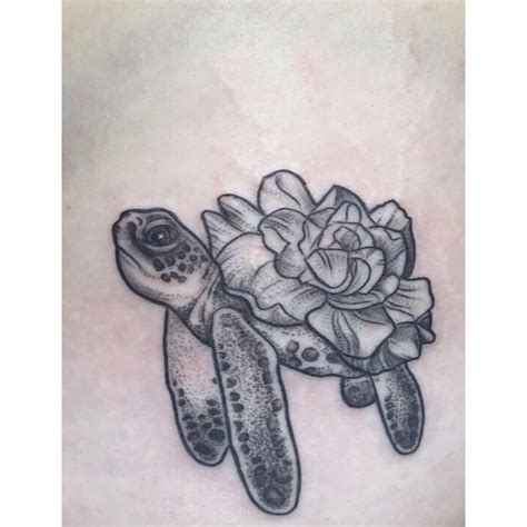 Turtle Tattoo with Gardenia flower shell | Flower tattoo designs, Flower tattoo, Turtle tattoo ...