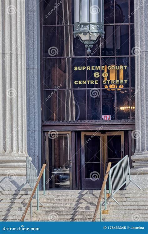 New York County Supreme Court Building Entrance Stock Image - Image of ...