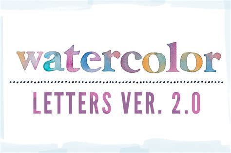 Watercolor Letters Clip Art