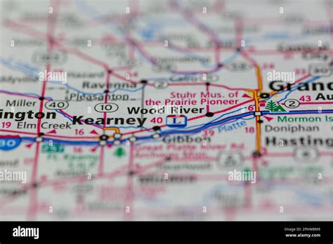 Map of wood river nebraska hi-res stock photography and images - Alamy