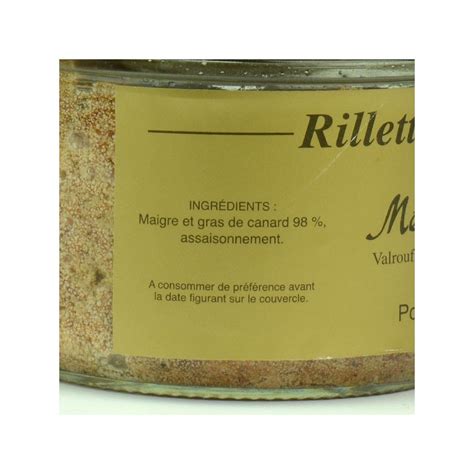 Rillettes de canard - 180gr - Vente Pâtés Fins - Mémé du Quercy