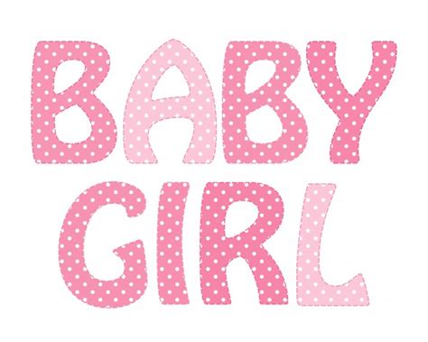 Baby Girl Pink Polka Dots Text Free Stock Photo - Public Domain Pictures