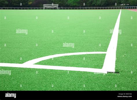 Football pitch markings Stock Photo - Alamy