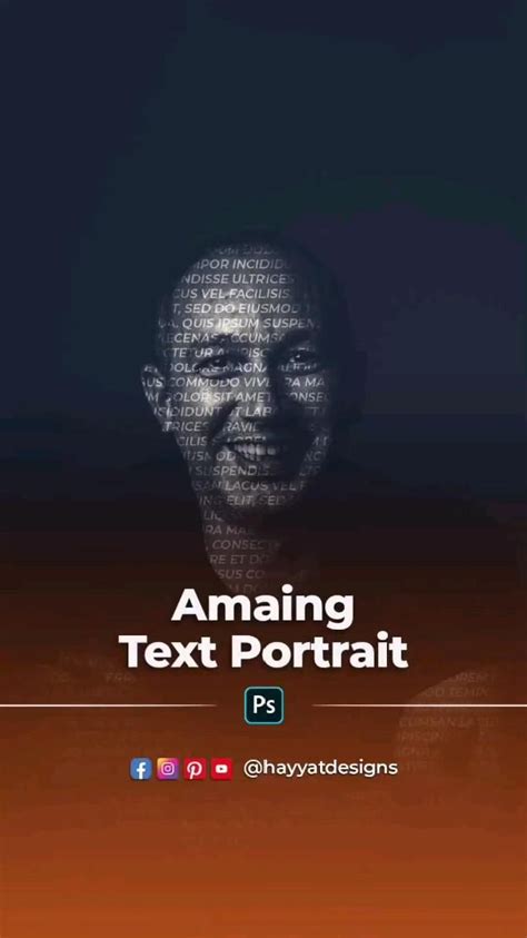 create text potratit in photoshop | Photoshop tutorial design ...