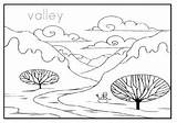 Plateau Landform Coloring Page Sketch sketch template