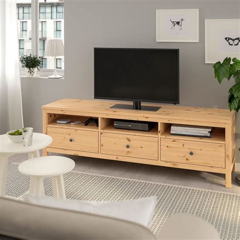 HEMNES TV unit - light brown - IKEA | Living room tv stand, Tv unit decor, Home decor