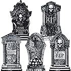 Amazon.com: JOYIN 17” Halloween Foam Graveyard Tombstone, 6 Pack Headstone and Bonus Metal ...