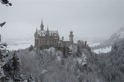 Neuschwanstein Castle in Winter Time. Fussen. Germany. Editorial Stock ...