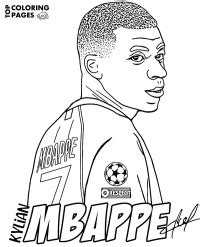 Kylian Mbappe printable coloring page - Topcoloringpages.net