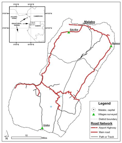 Map of Equatorial Guinea and geographical situation of Bioko Island ...