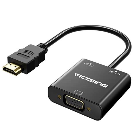 VicTsing HDMI to VGA with Audio Adapter, Gold-Plated 1080P Active HDMI ...