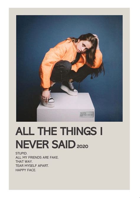 all the things i never said ep by tate mcrae music poster , alternative ...