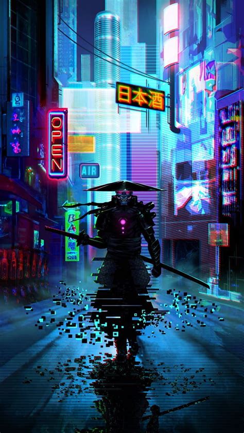 . Samurai , Futuristic samurai, Ninja art, Neon Ninja HD phone wallpaper | Pxfuel