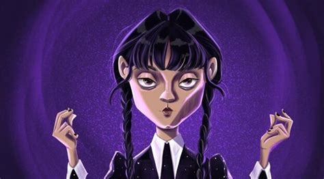 900x2900 Wednesday Addams Cartoon Art 2023 900x2900 Resolution ...