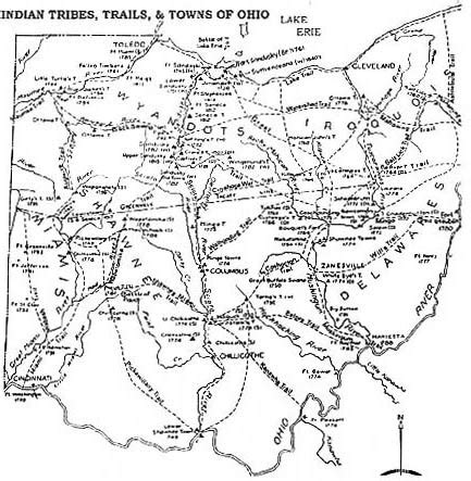 Ohio Indian Trails Map