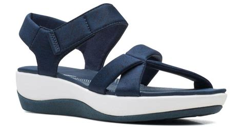 Clarks Cloud Steppers Arla Gracie Sandals in Blue - Lyst