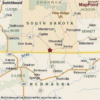 Pine Ridge, South Dakota Area Map & More