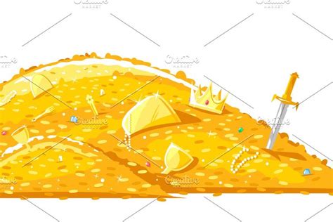 Pile of golden treasure in 2024 | Golden treasure, Golden horseshoe, Treasures