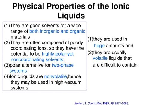 PPT - Physical Properties of the Ionic Liquids PowerPoint Presentation - ID:3791849