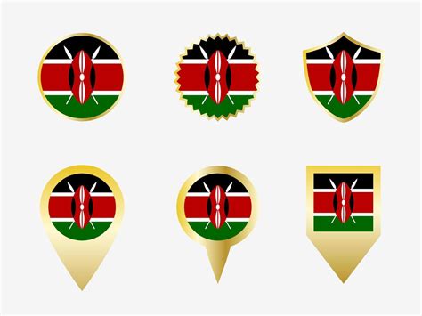 Vector flag set of Kenya. 22822505 Vector Art at Vecteezy