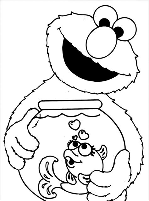 Print & Download - Elmo Coloring Pages for Children’s Home Activity