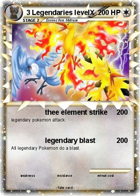 Pokémon 3 Legendaries - thee element strike - My Pokemon Card