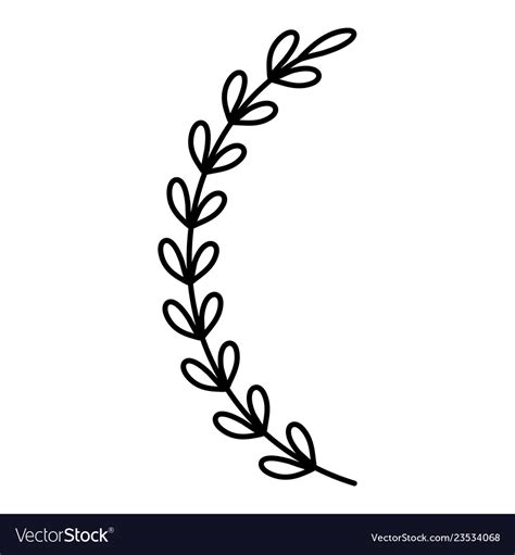 Leaves branch decorative Royalty Free Vector Image