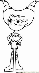 Jinx Coloring Page For Kids  Free Teen Titans Go Printable sketch template