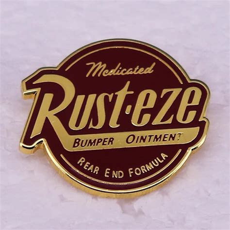 Cars 'Rust-eze | Medicated Bumper Ointment' Enamel Pin - Distinct Pins