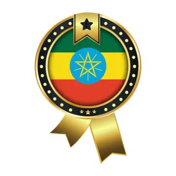 Ethiopia Flag With Badge Vector, Ethiopia, Ethiopia Flag, Ethiopia National Day PNG and Vector ...