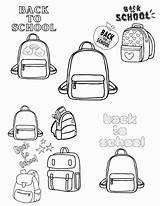 Backpack coloring Pages 1  Seeing Dandy Blog sketch template
