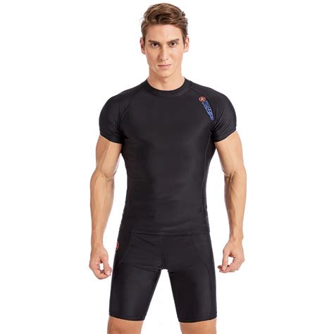 Men Professional Swimwear Tight Swimming Tops Plus Size Swimming Shorts Separate Swimwear ...