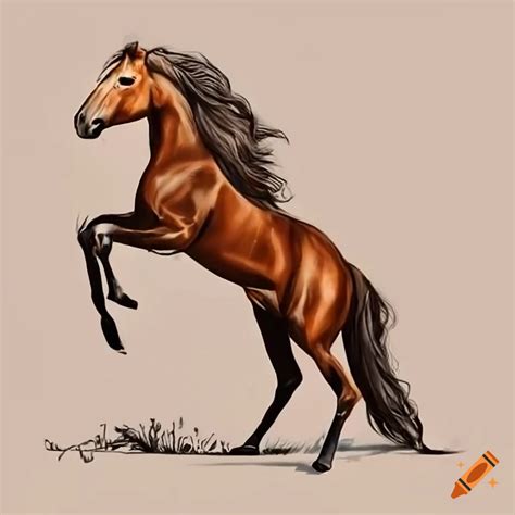 Running brown horse on Craiyon